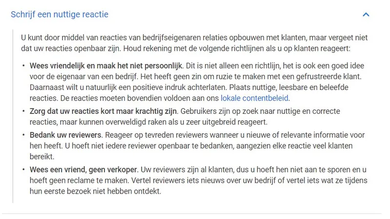 Google Reageren Op Reviews